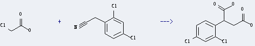 Butanedioic acid,2-(2,4-dichlorophenyl)- can be prepared by Chloroacetic acid and (2,4-Dichloro-phenyl)-acetonitrile